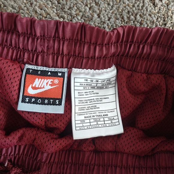 Nike VTG 90s Lined Nylon Joggers Ankle Zip Pocket Jogger Pants Mens L‎ 31” - Picture 8 of 13